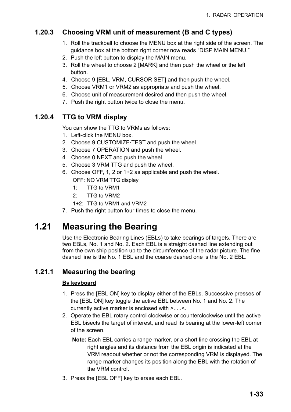 21 measuring the bearing | Furuno FAR-2107 User Manual | Page 59 / 280