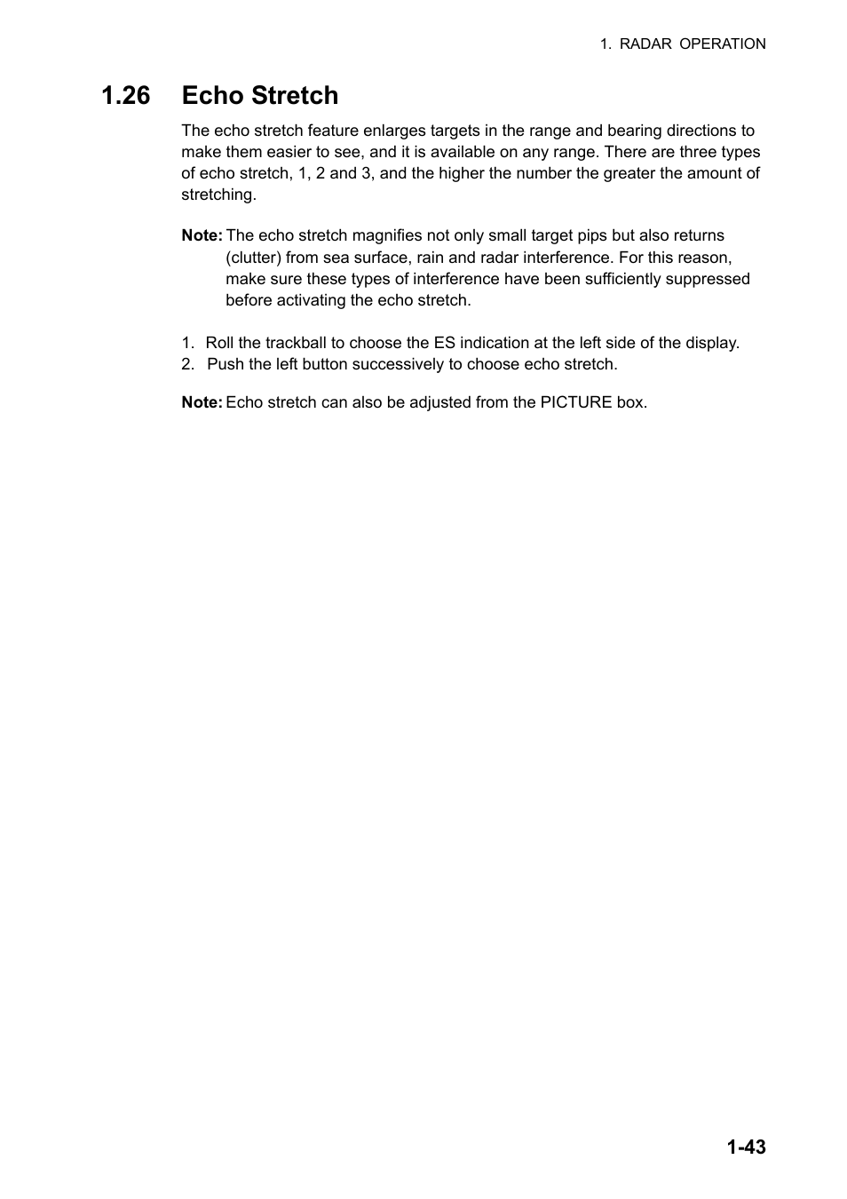 26 echo stretch | Furuno FAR-2107 User Manual | Page 69 / 280