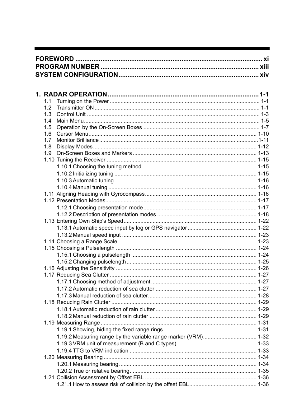 Furuno FAR-2107 User Manual | Page 7 / 280