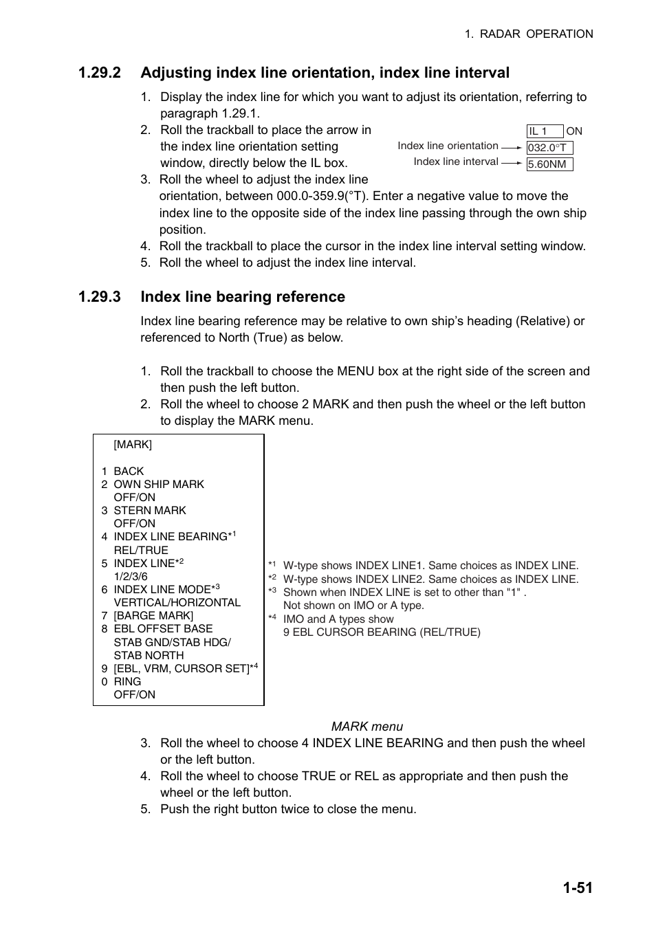 3 index line bearing reference | Furuno FAR-2107 User Manual | Page 77 / 280