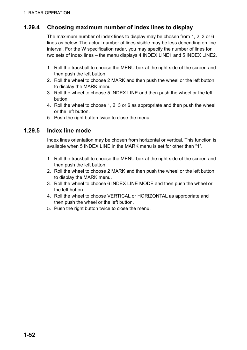 5 index line mode | Furuno FAR-2107 User Manual | Page 78 / 280