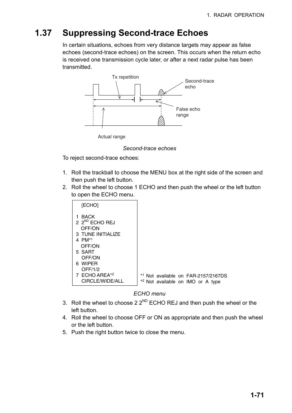 37 suppressing second-trace echoes | Furuno FAR-2107 User Manual | Page 97 / 280