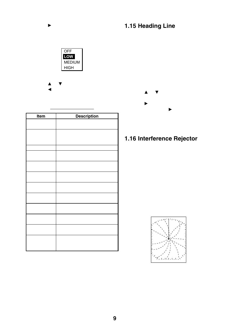 15 heading line, 16 interference rejector | Furuno 1623 User Manual | Page 16 / 47