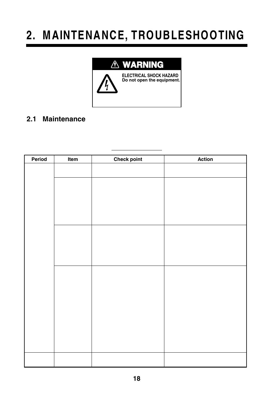 Maintenance, troubleshooting, 1 maintenance, M aintenance, tro ublesho o ting | Warning | Furuno 1623 User Manual | Page 25 / 47