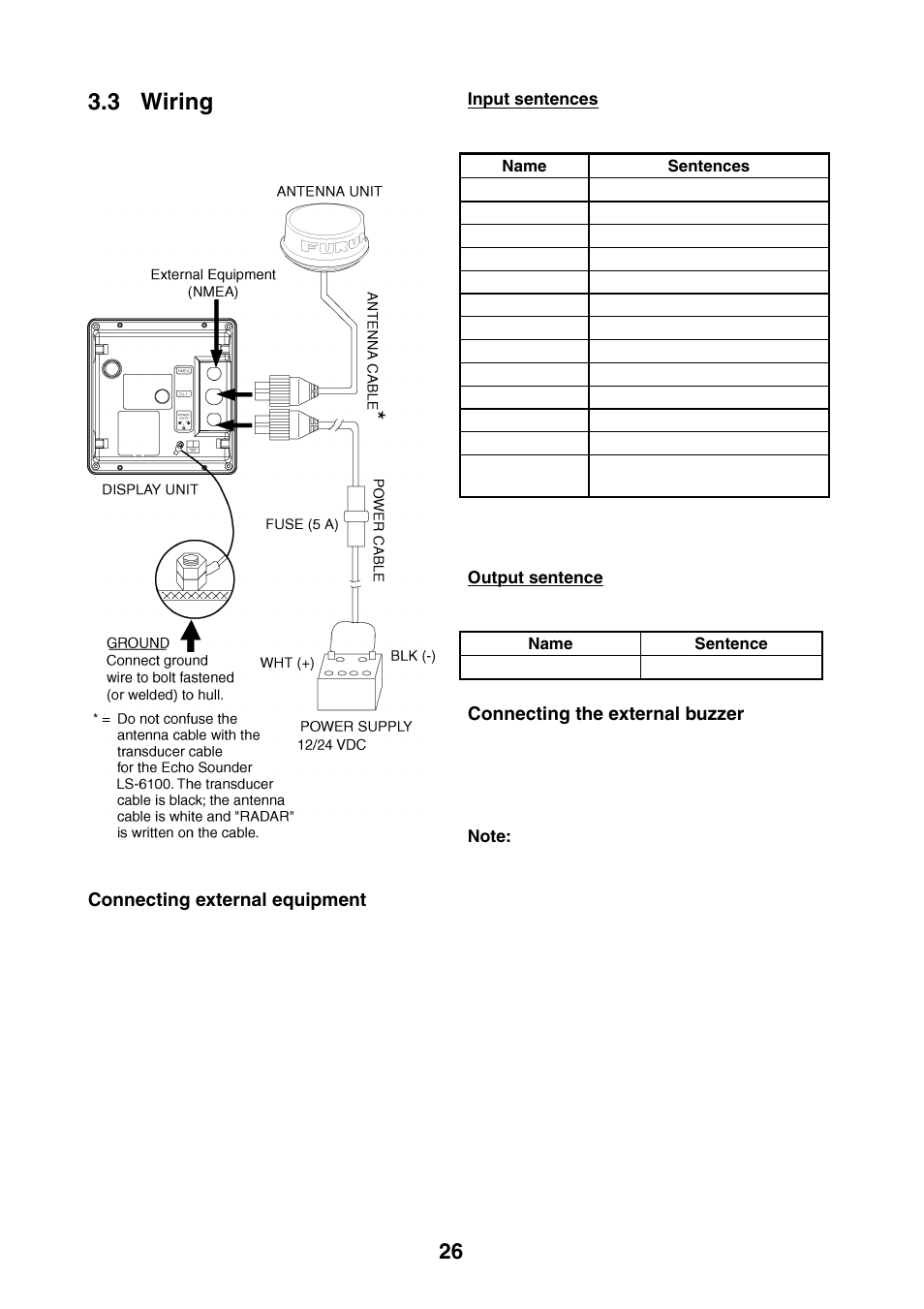 3 wiring | Furuno 1623 User Manual | Page 33 / 47