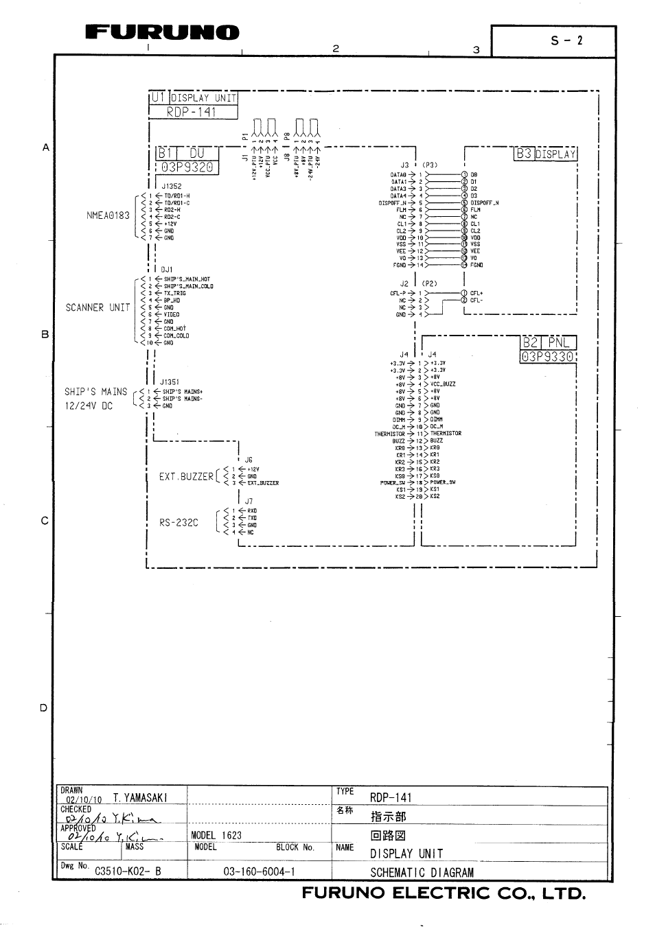 Schematic diagrams | Furuno 1623 User Manual | Page 45 / 47