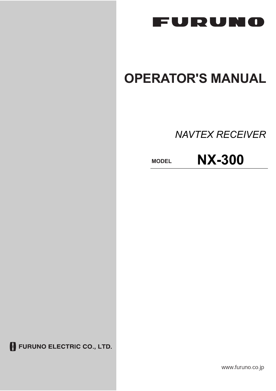 Furuno NX-300 User Manual | 65 pages