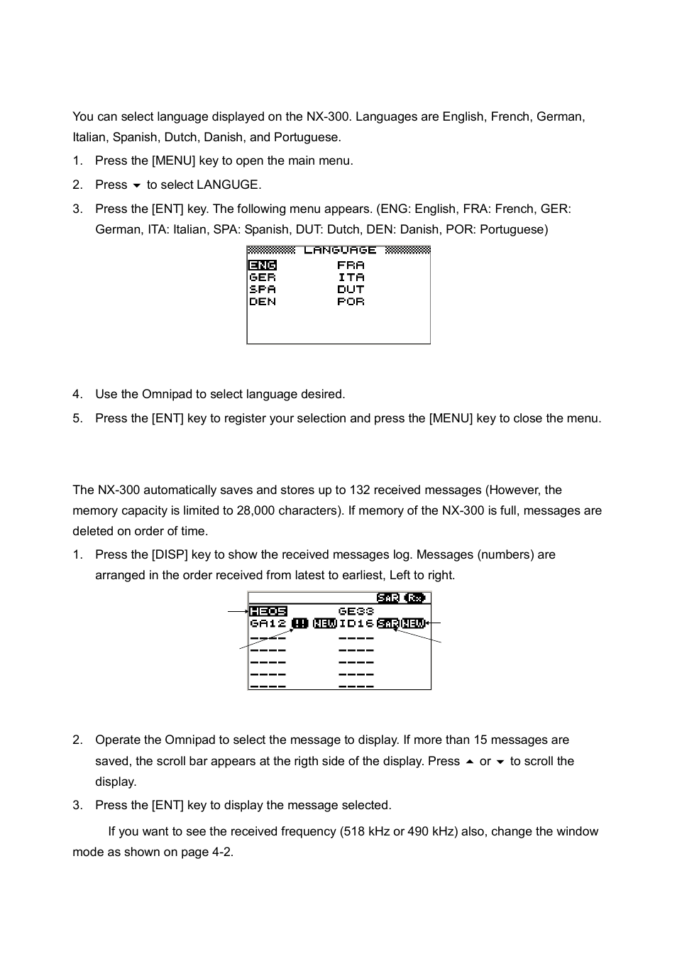 8 selecting language, 9 displaying messages | Furuno NX-300 User Manual | Page 31 / 65