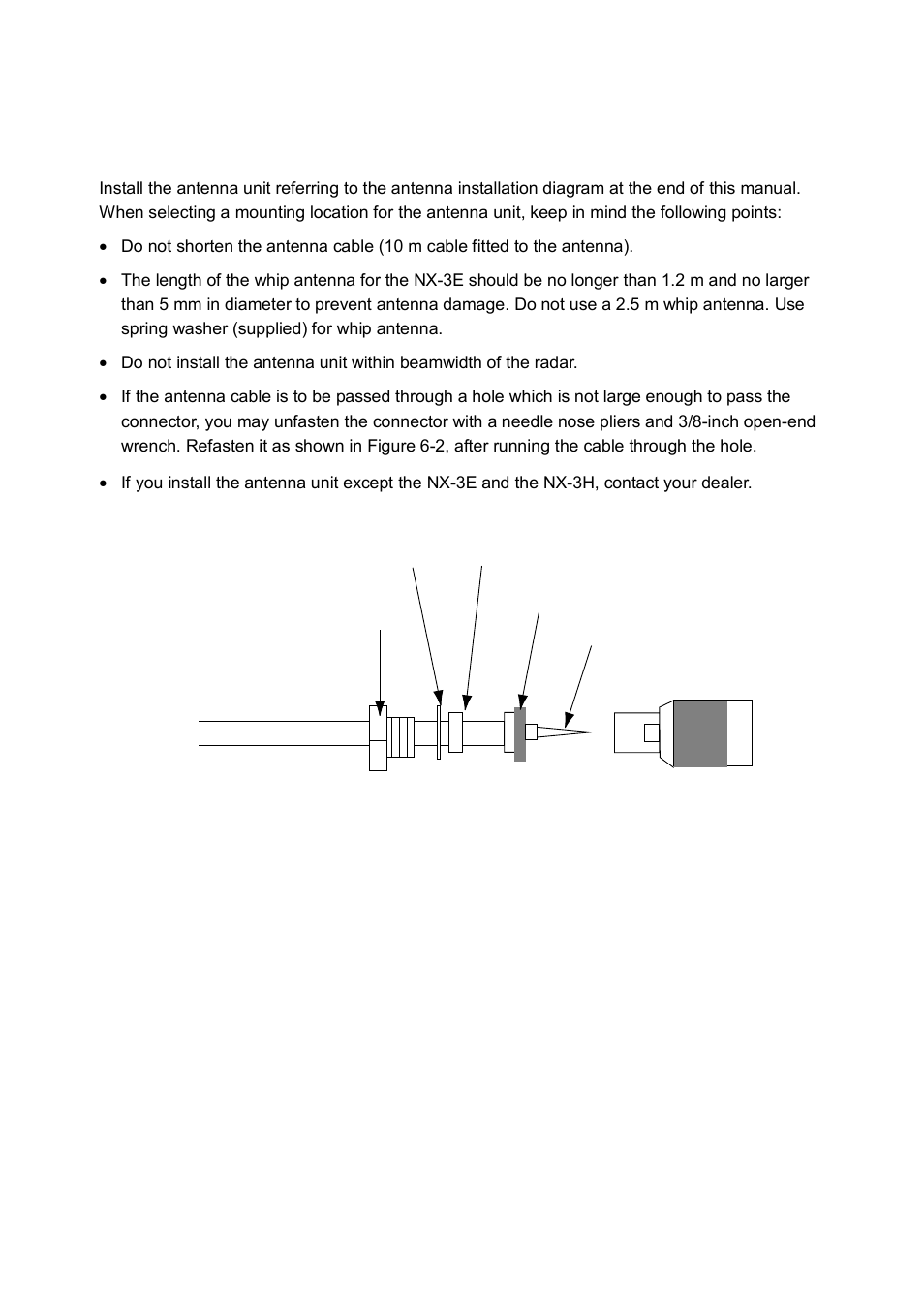 2 installation of antenna unit, Mounting considerations | Furuno NX-300 User Manual | Page 48 / 65