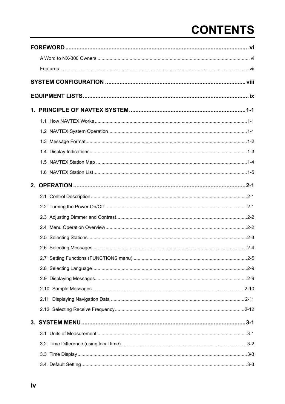 Furuno NX-300 User Manual | Page 6 / 65