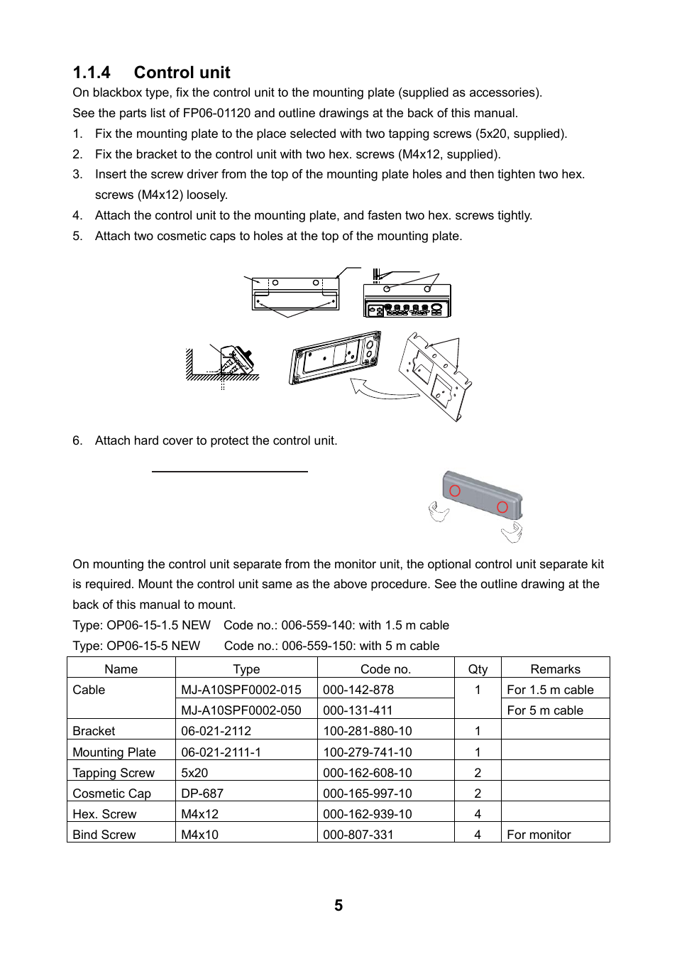 4 control unit | Furuno SEARCHLIGHT CH-250 User Manual | Page 15 / 79