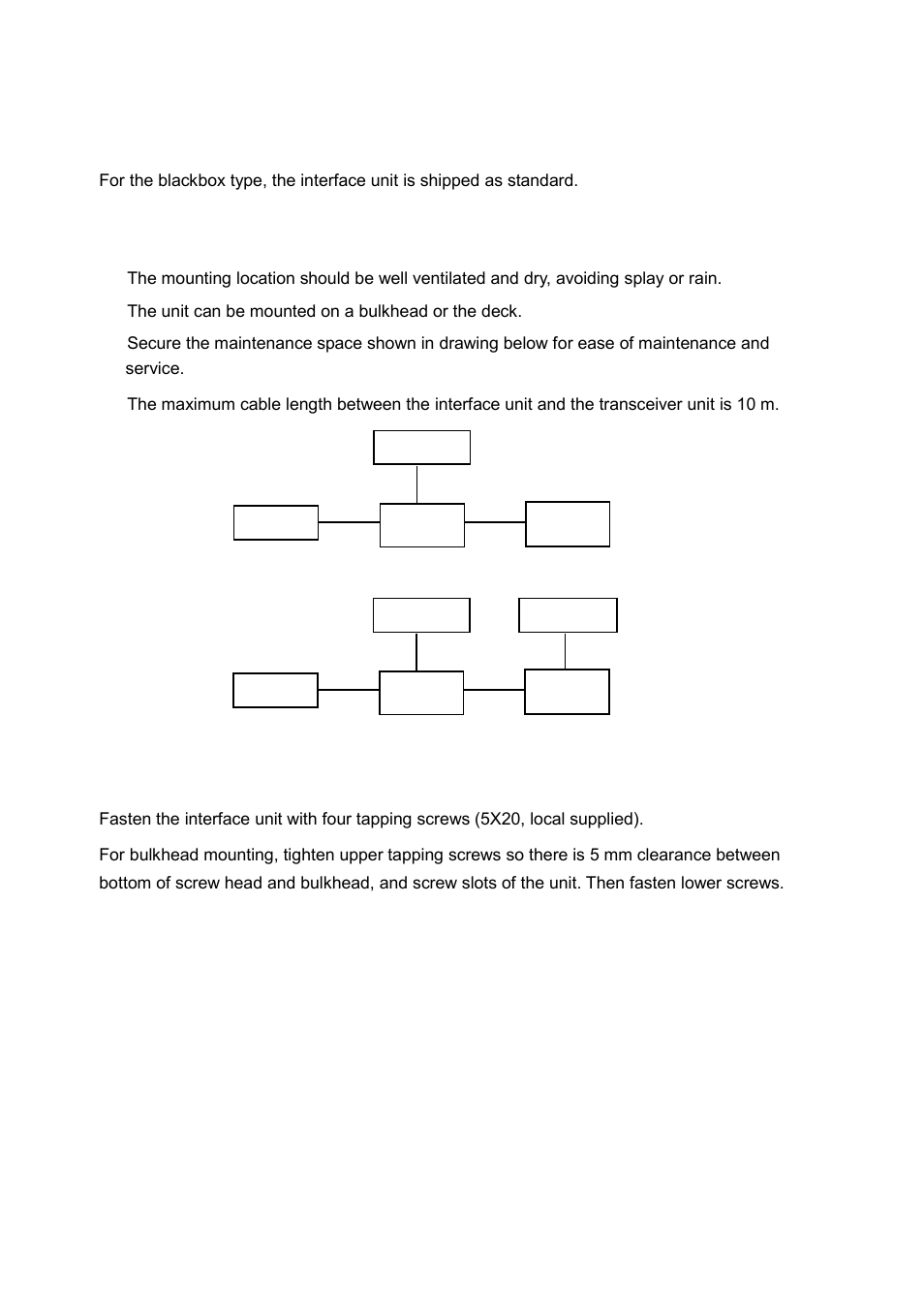 4 interface unit, 1 general mounting considerations, 2 mounting method | Furuno SEARCHLIGHT CH-250 User Manual | Page 31 / 79