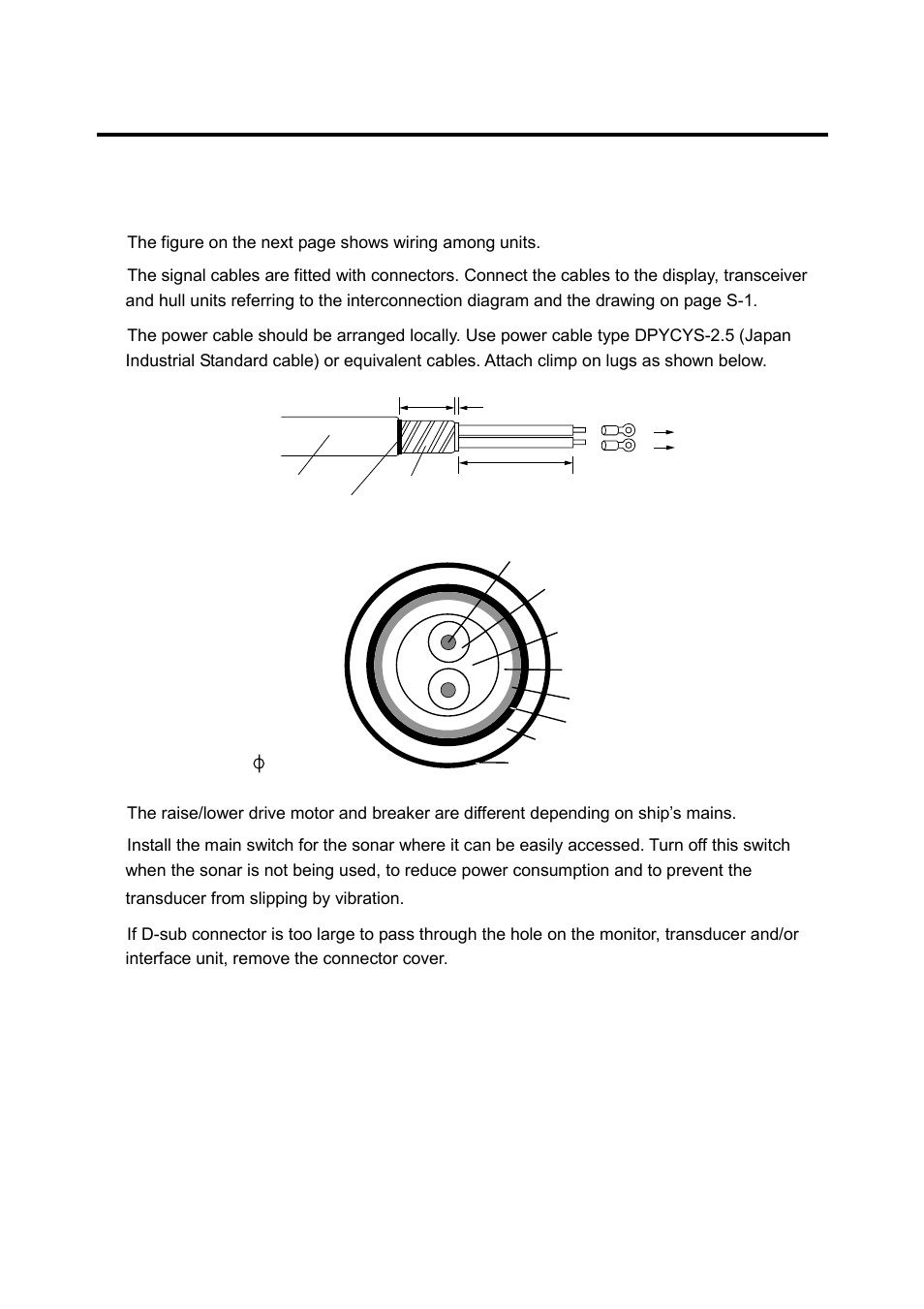 Wiring, 1 wiring among units | Furuno SEARCHLIGHT CH-250 User Manual | Page 33 / 79