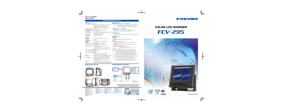 Furuno FCV-295 User Manual | 2 pages