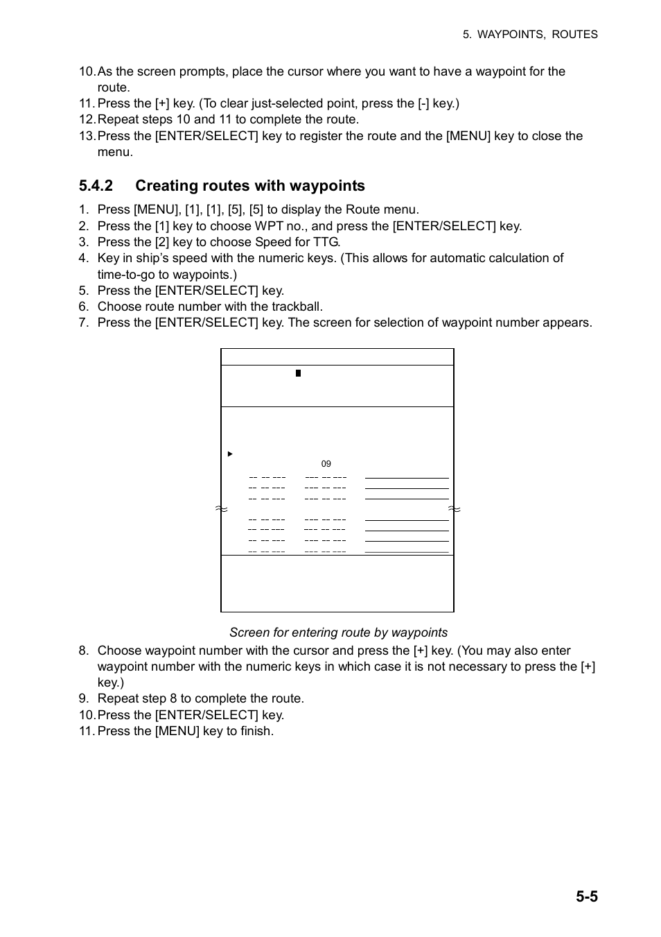 2 creating routes with waypoints | Furuno RP180 User Manual | Page 36 / 100