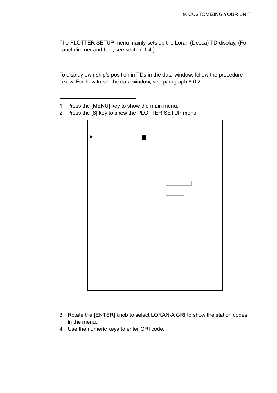 2 plotter setup menu, 1 setting td display | Furuno GP-3500F User Manual | Page 121 / 246