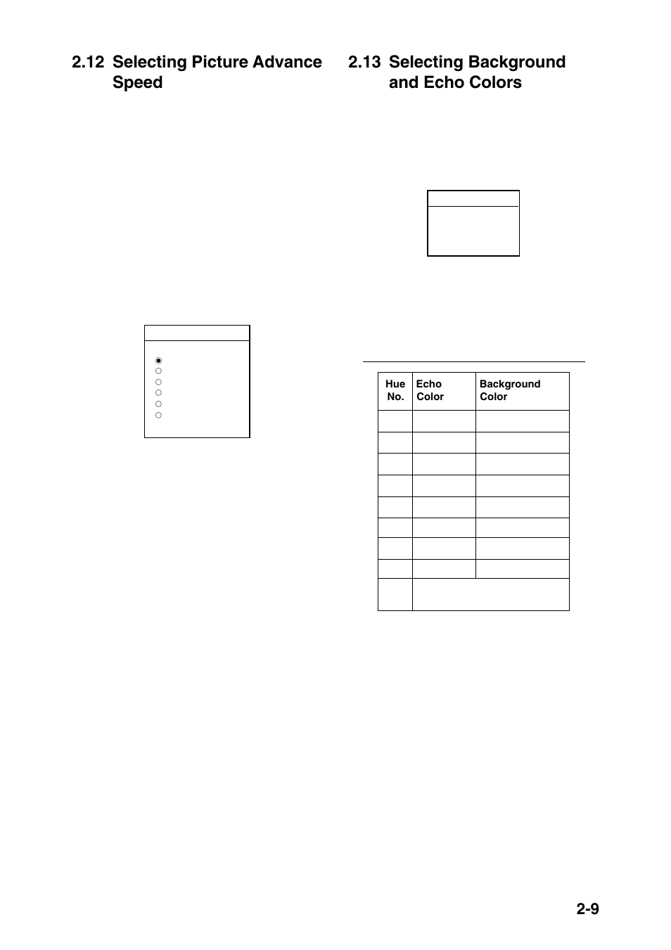 12 selecting picture advance speed, 13 selecting background and echo colors | Furuno GP-1650F User Manual | Page 23 / 109