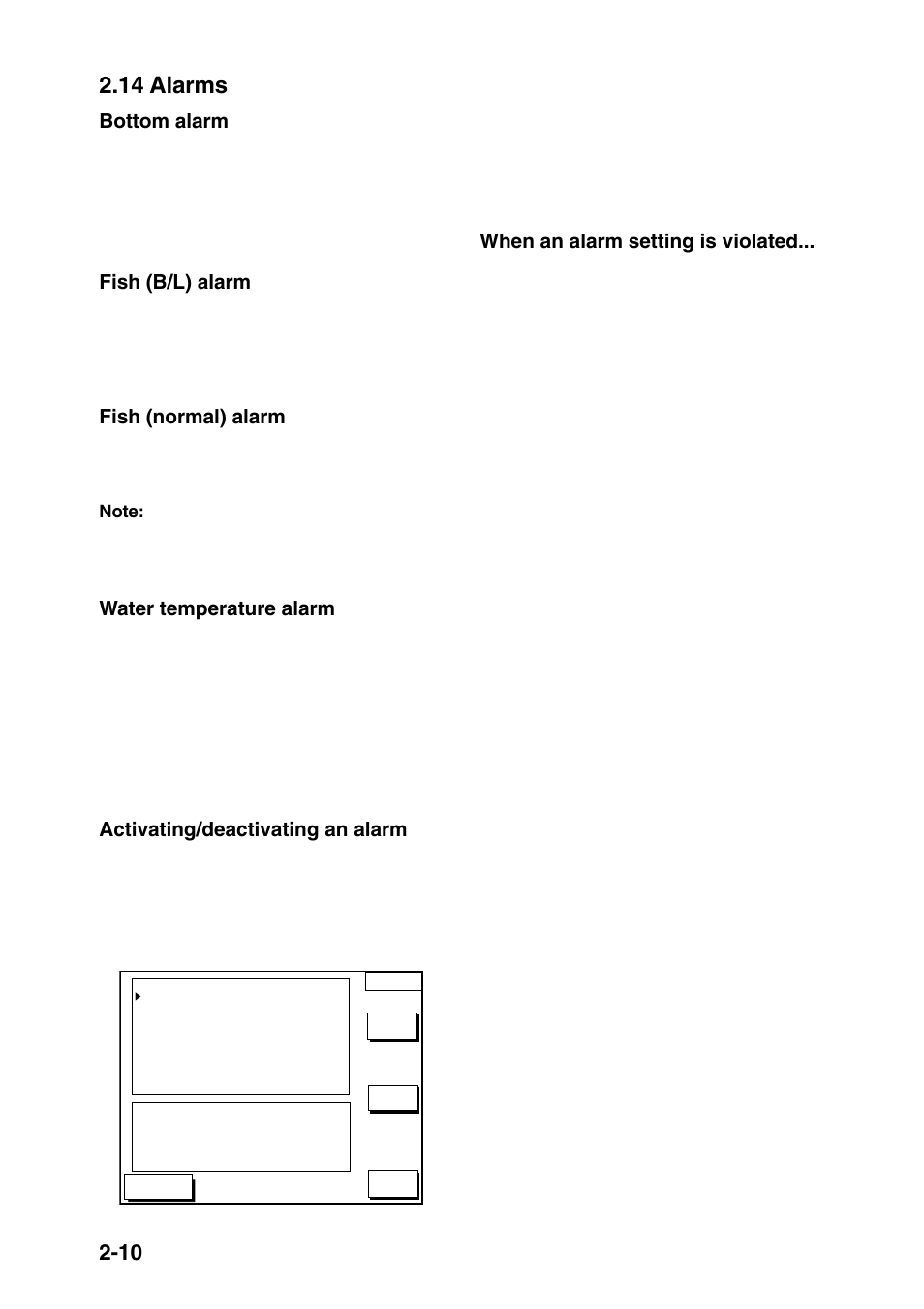 14 alarms | Furuno GP-1650F User Manual | Page 24 / 109