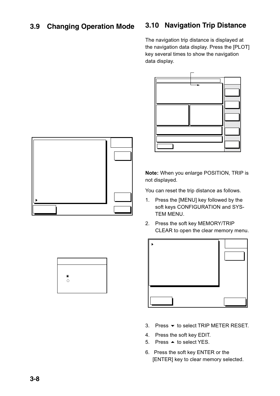 9 changing operation mode, 10 navigation trip distance | Furuno GP-1650F User Manual | Page 34 / 109