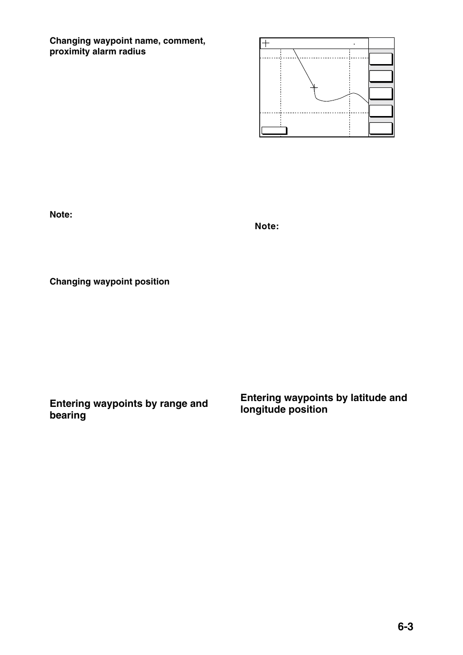 Entering waypoints by range and bearing | Furuno GP-1650F User Manual | Page 45 / 109