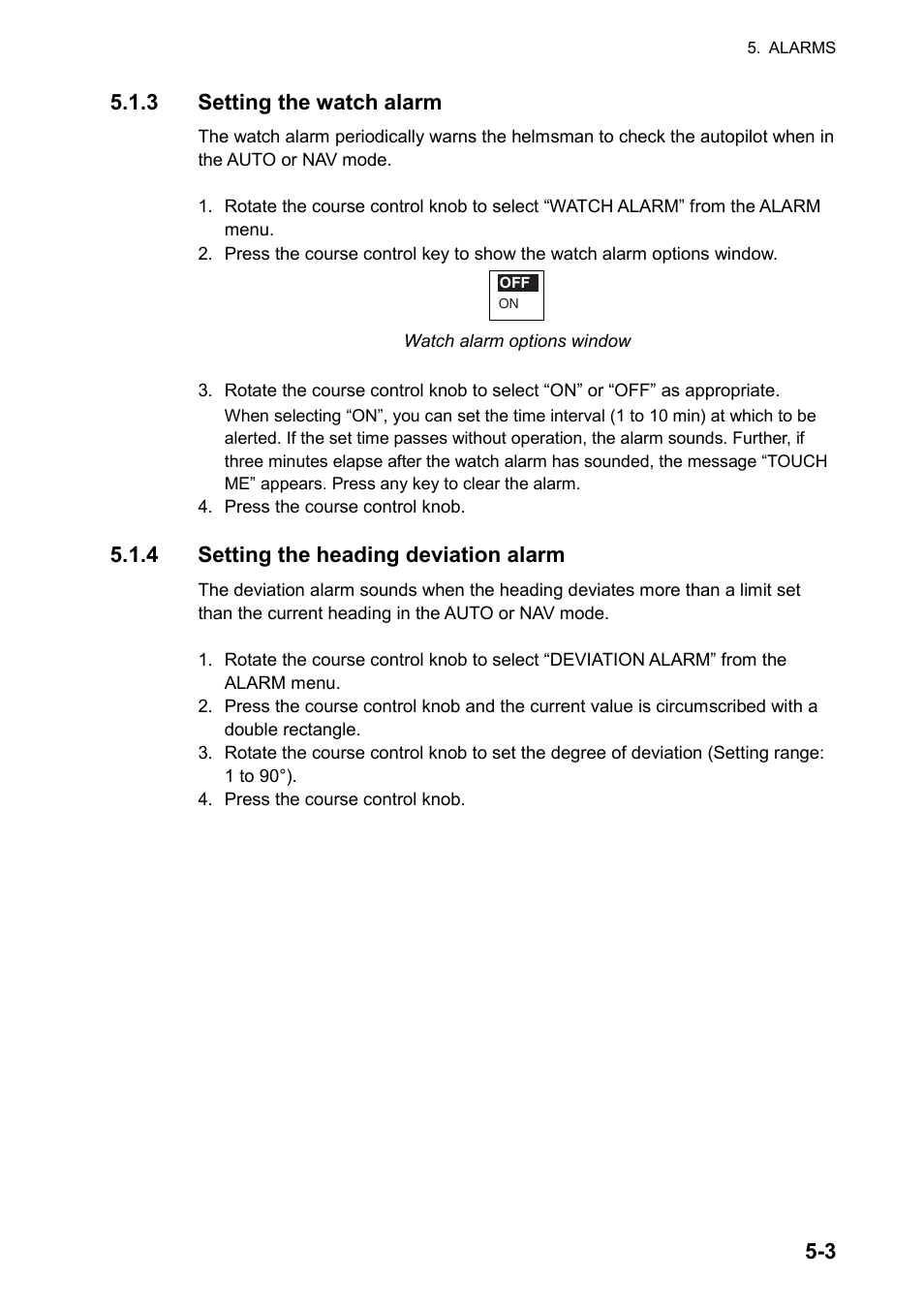 Furuno AUTOPILOT NAVPILOT-500 User Manual | Page 53 / 73