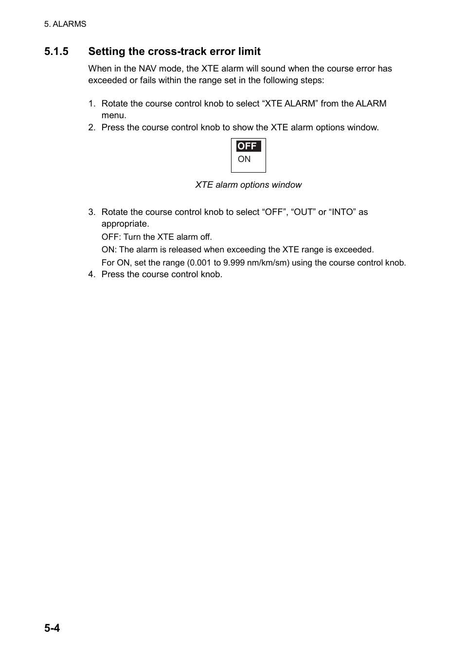 Furuno AUTOPILOT NAVPILOT-500 User Manual | Page 54 / 73