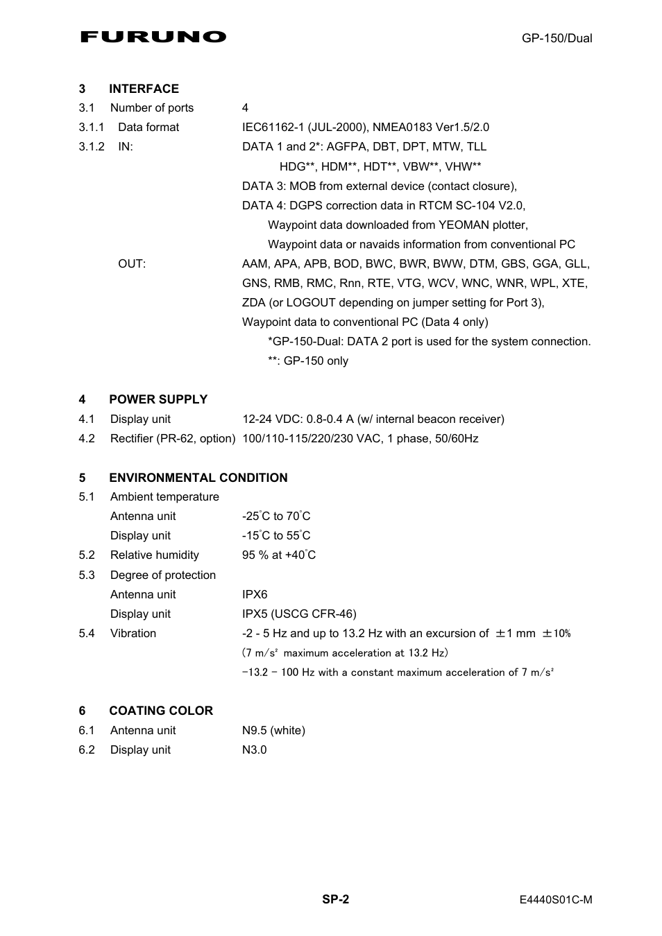Furuno | Furuno GPS NAVIGATOR GP-150 User Manual | Page 100 / 103