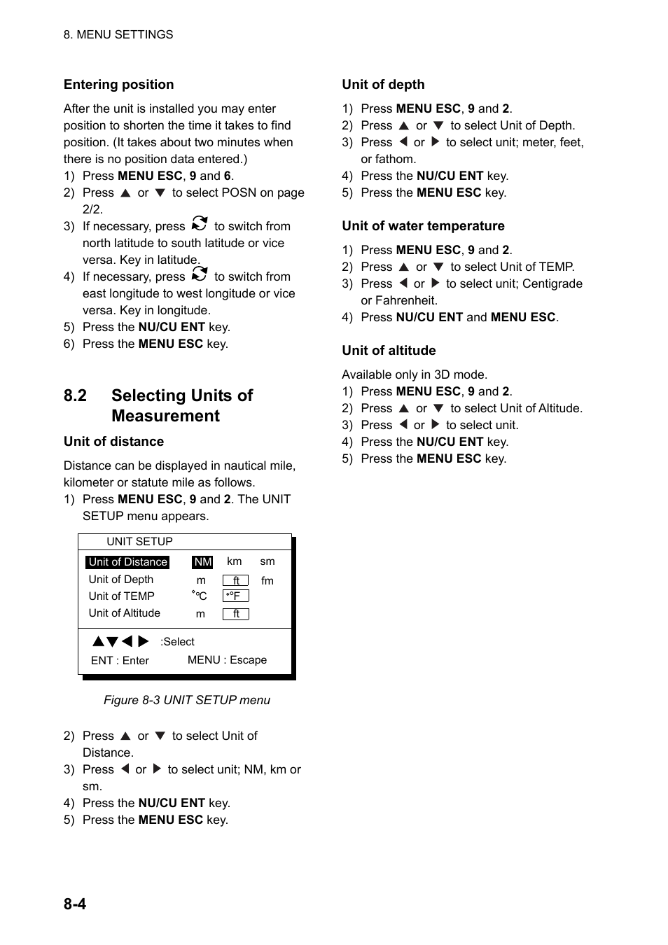 2 selecting units of measurement | Furuno GPS NAVIGATOR GP-150 User Manual | Page 52 / 103