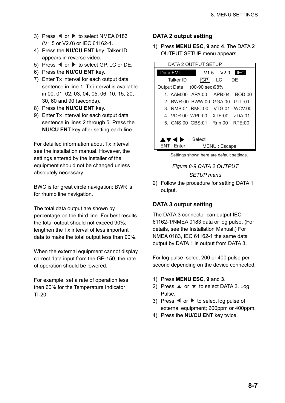 Furuno GPS NAVIGATOR GP-150 User Manual | Page 55 / 103