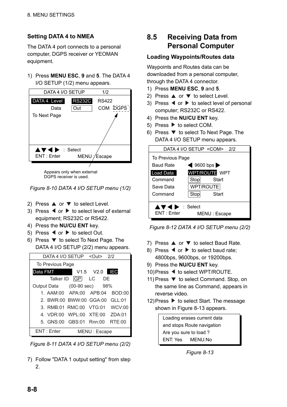 5 receiving data from personal computer | Furuno GPS NAVIGATOR GP-150 User Manual | Page 56 / 103