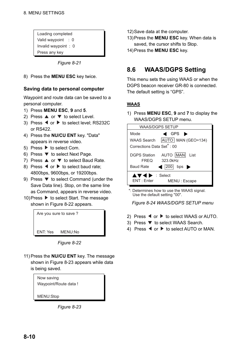 6 waas/dgps setting | Furuno GPS NAVIGATOR GP-150 User Manual | Page 58 / 103