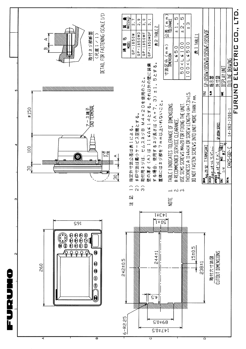 Furuno GP-1850WD User Manual | Page 37 / 44