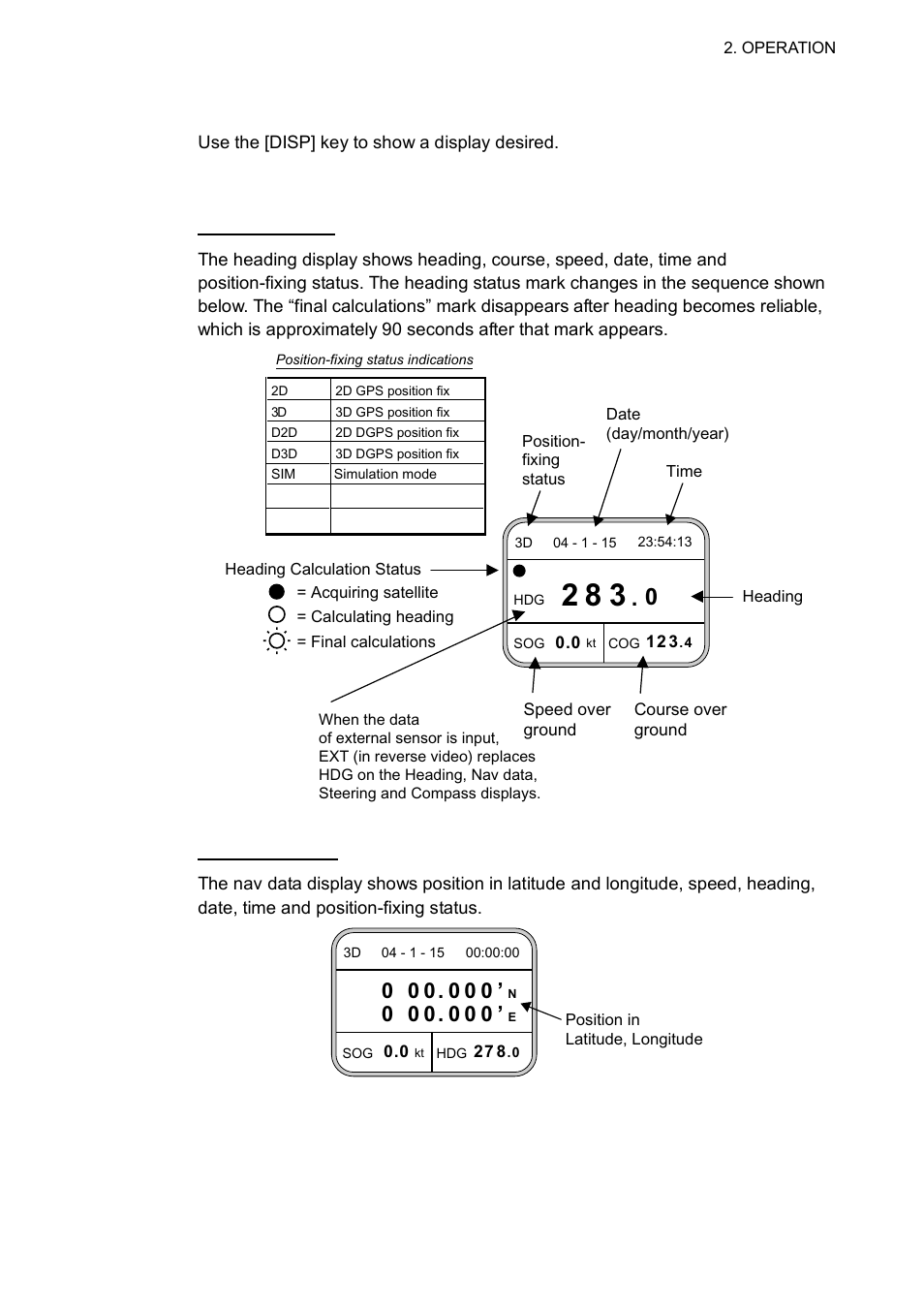 4 choosing a display, 1 description of displays | Furuno SC-110 User Manual | Page 31 / 93
