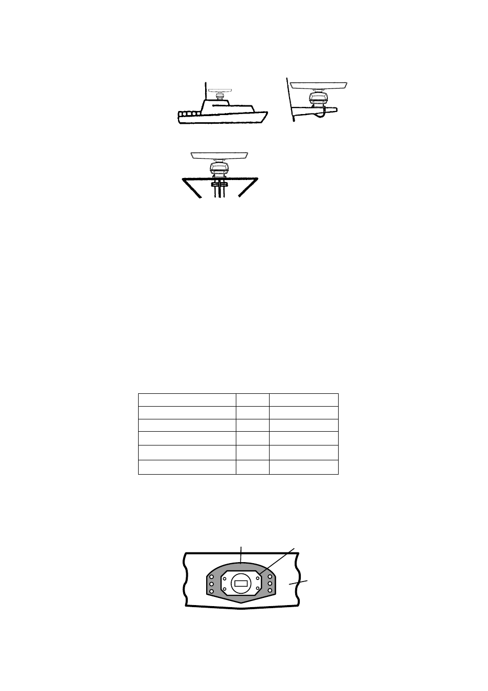 2 fixing holes in mounting platform, 3 fastening the radiator to the radiator bracket | Furuno 851 MARK-2 User Manual | Page 8 / 37