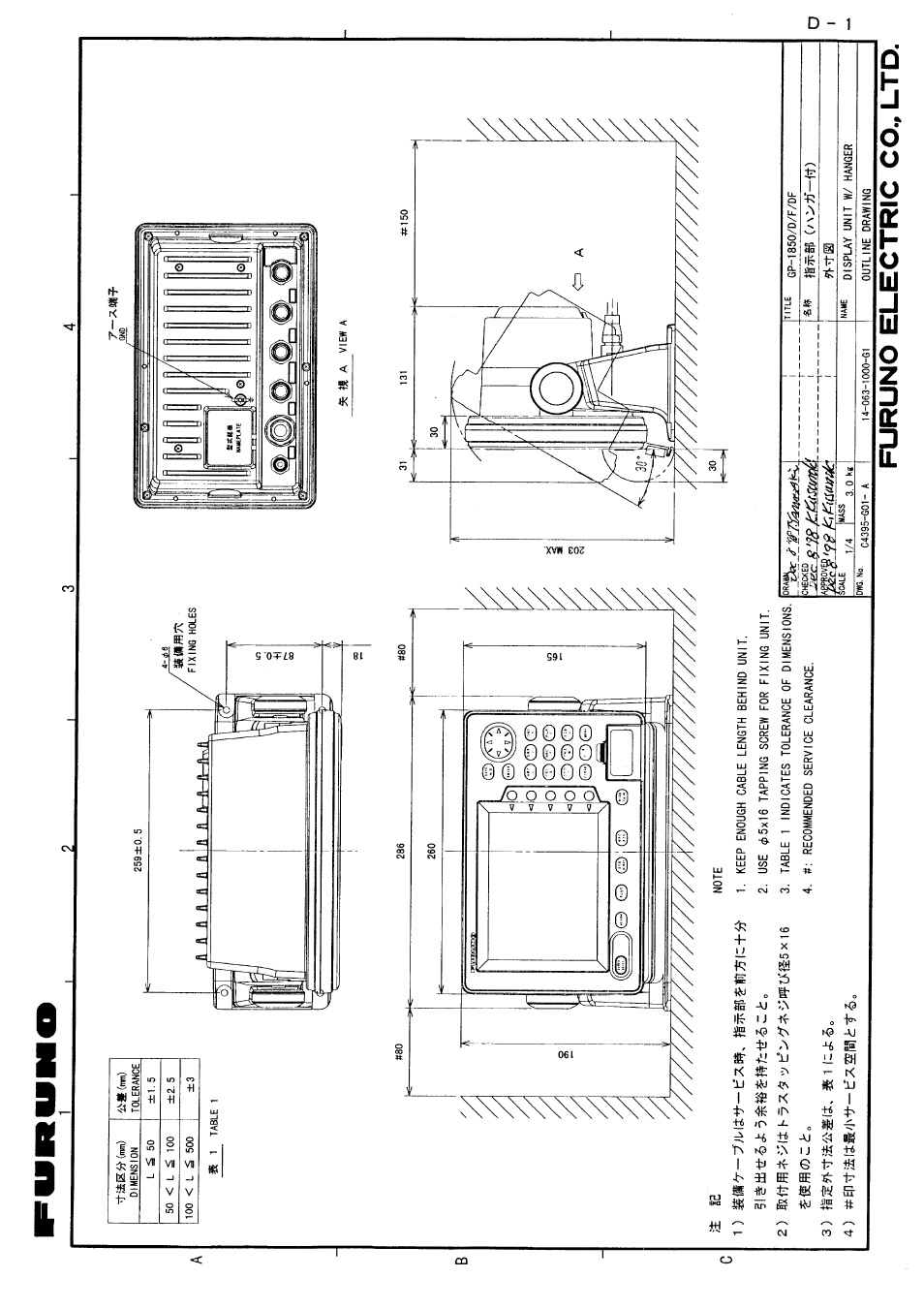 Outline drawings | Furuno GP-1850DF User Manual | Page 54 / 63