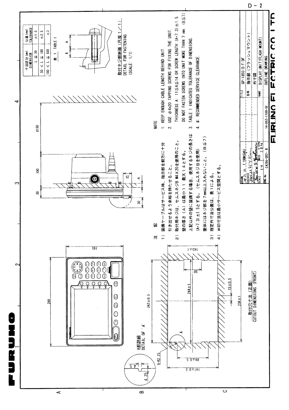 Furuno GP-1850DF User Manual | Page 55 / 63