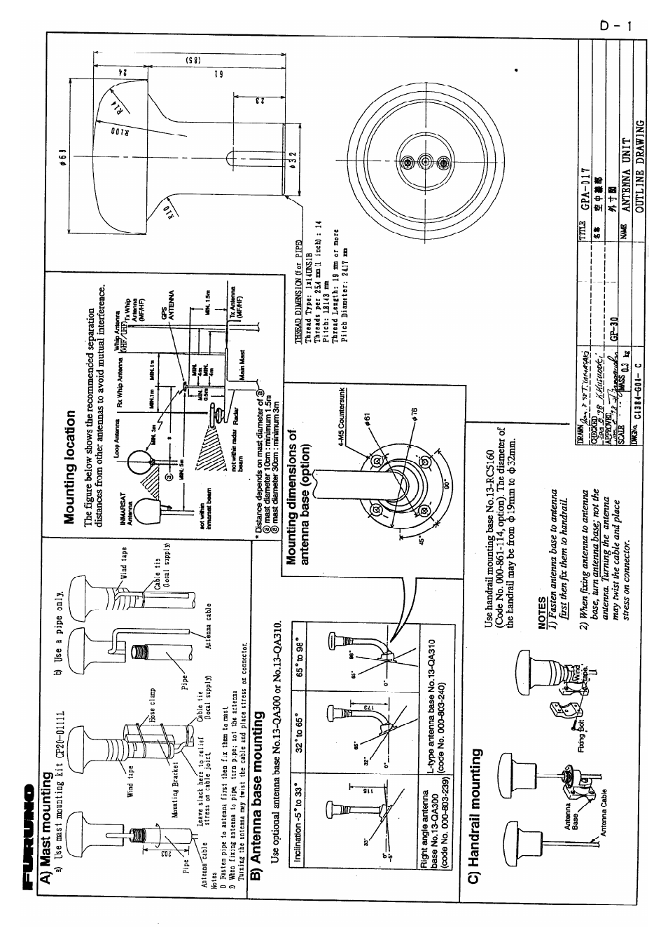 Furuno GP-30/35 User Manual | Page 61 / 67