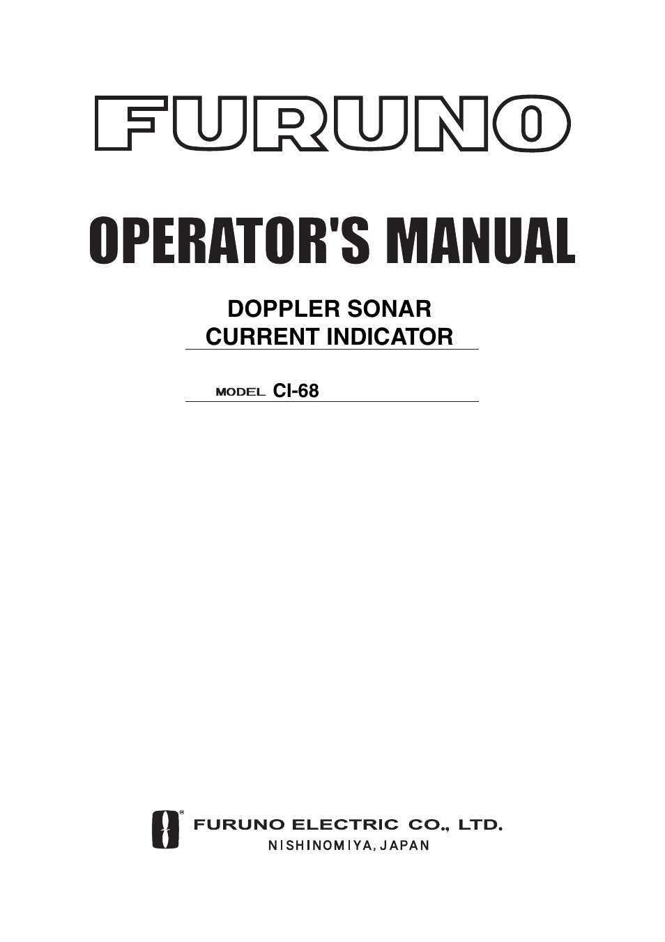 Furuno CI-68 User Manual | 72 pages