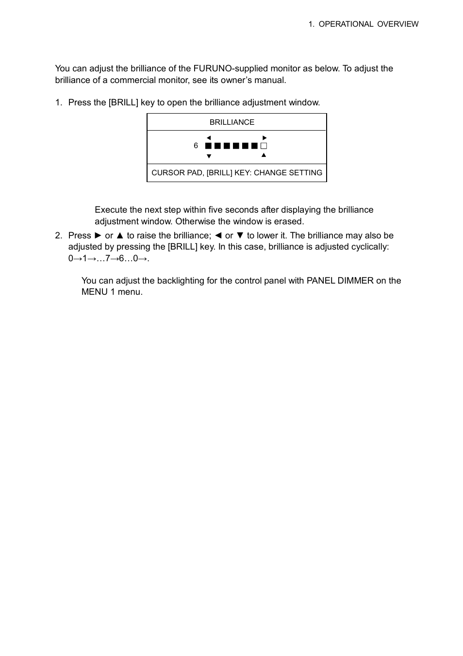 3 adjusting lcd brilliance | Furuno CI-68 User Manual | Page 13 / 72