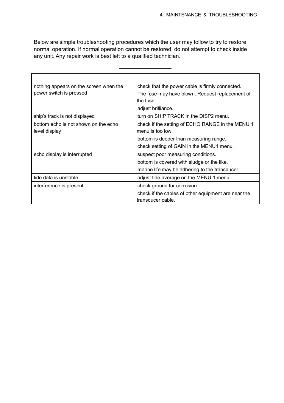 3 troubleshooting | Furuno CI-68 User Manual | Page 51 / 72