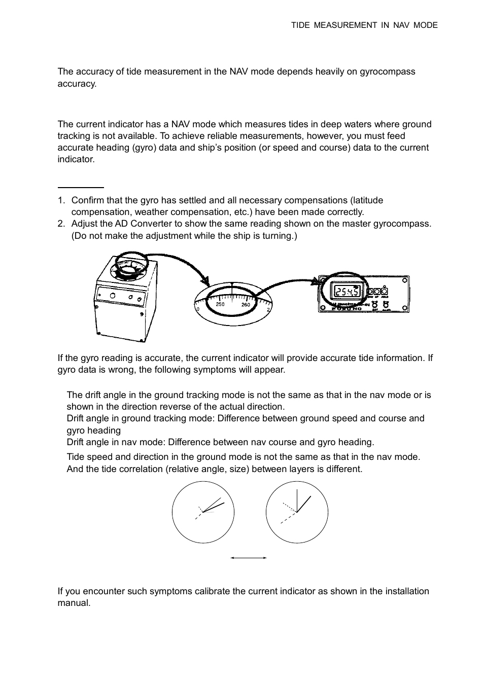 Tide measurement in nav mode, Ap-3, Setting ship’s heading | Furuno CI-68 User Manual | Page 59 / 72