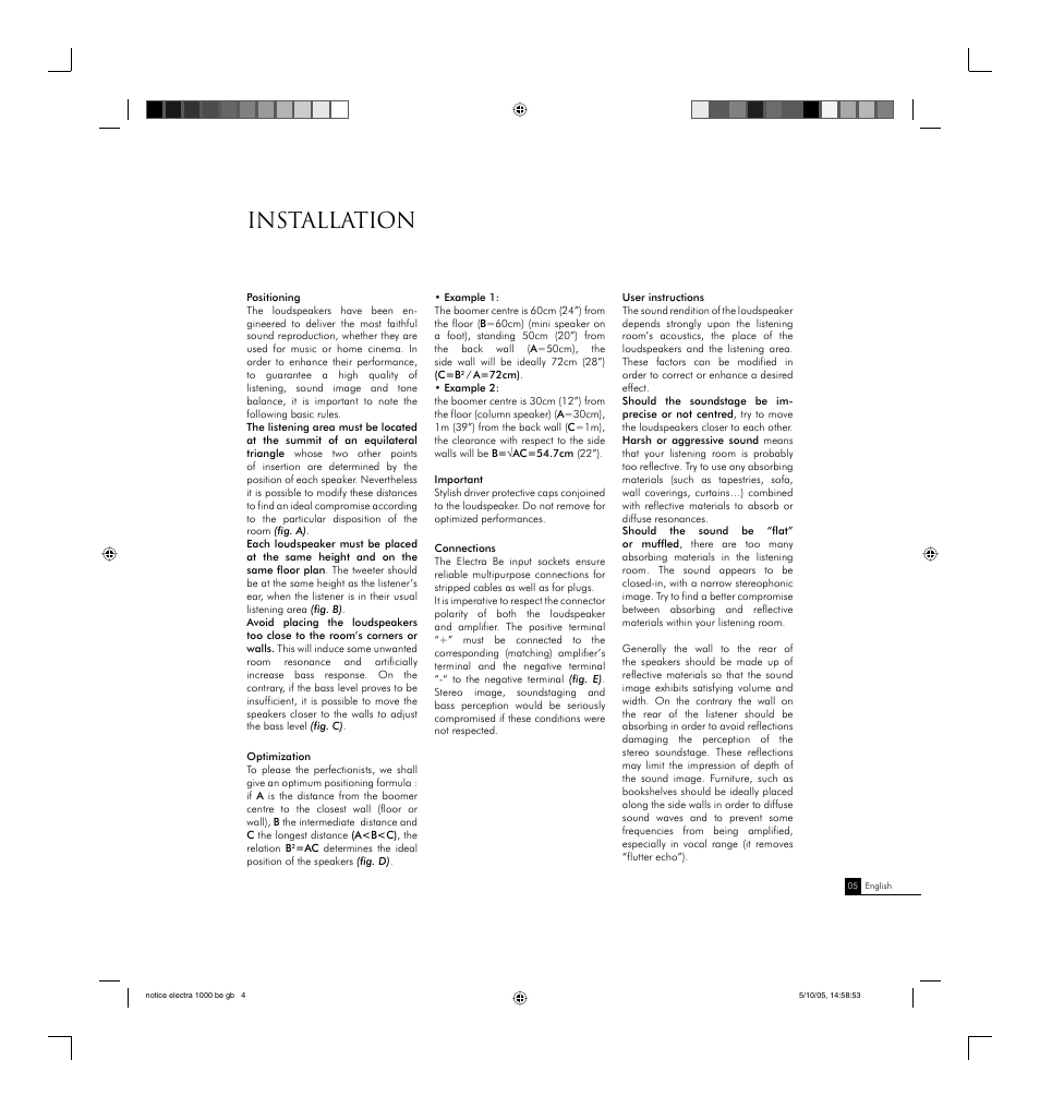 Installation | Focal 1000 Series User Manual | Page 5 / 9