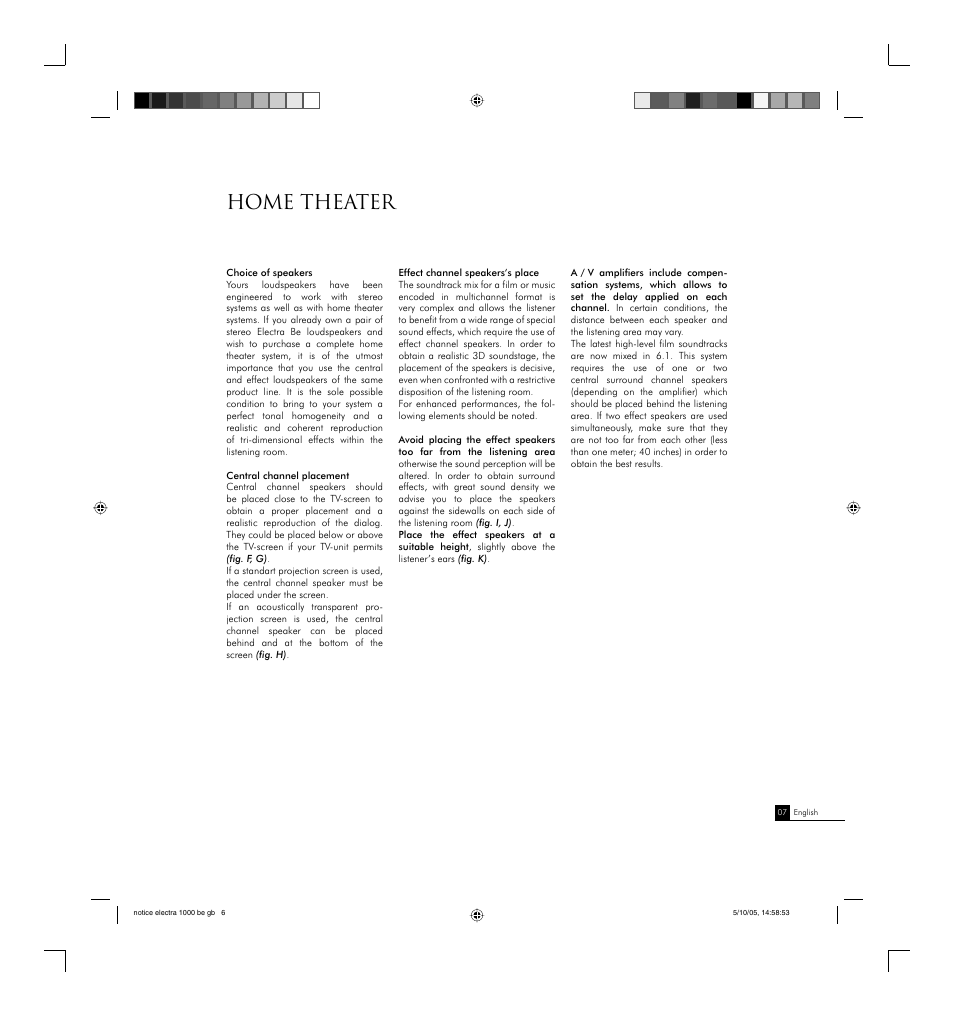 Home theater | Focal 1000 Series User Manual | Page 7 / 9