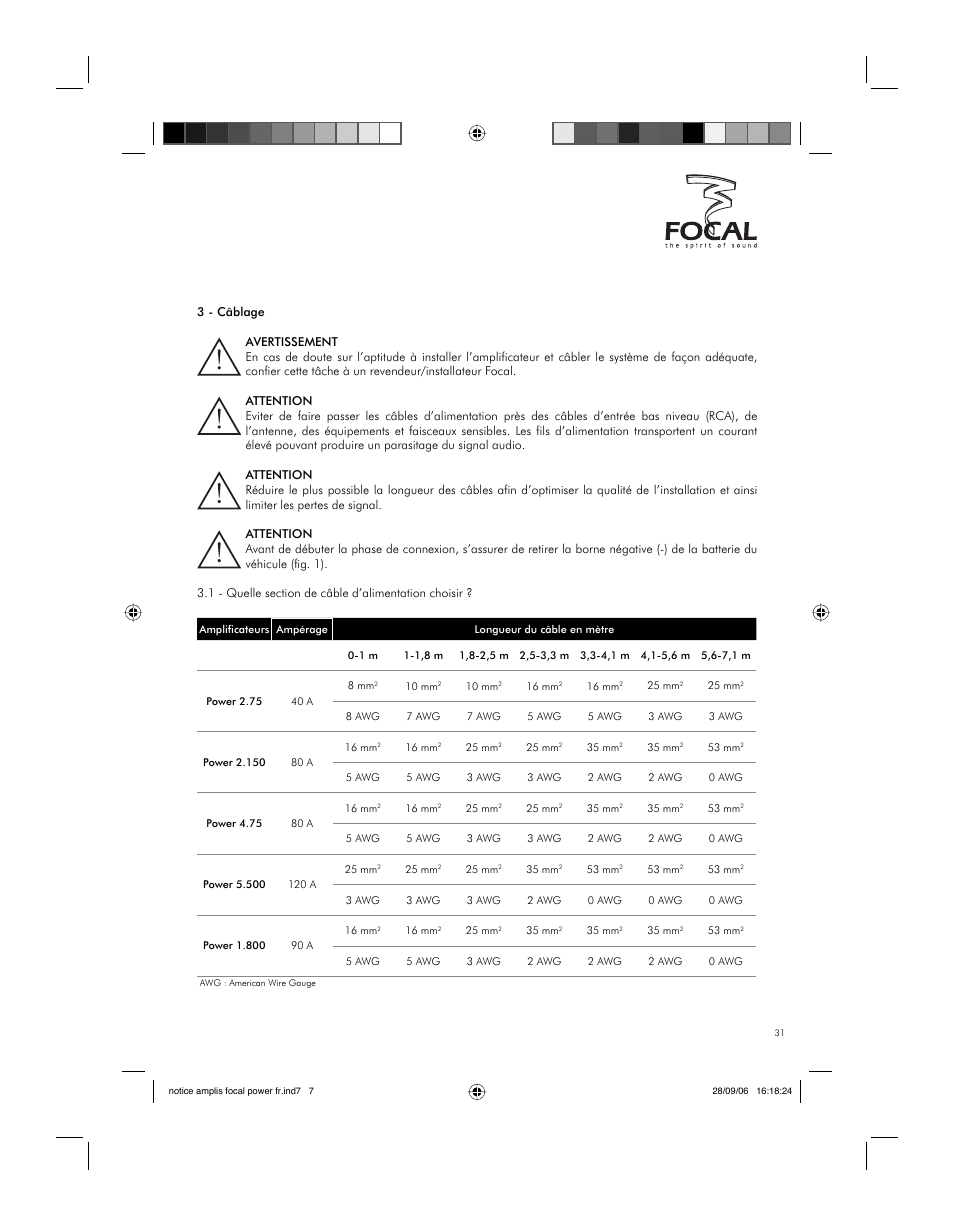 Installation | Focal FP 1.800 User Manual | Page 31 / 52