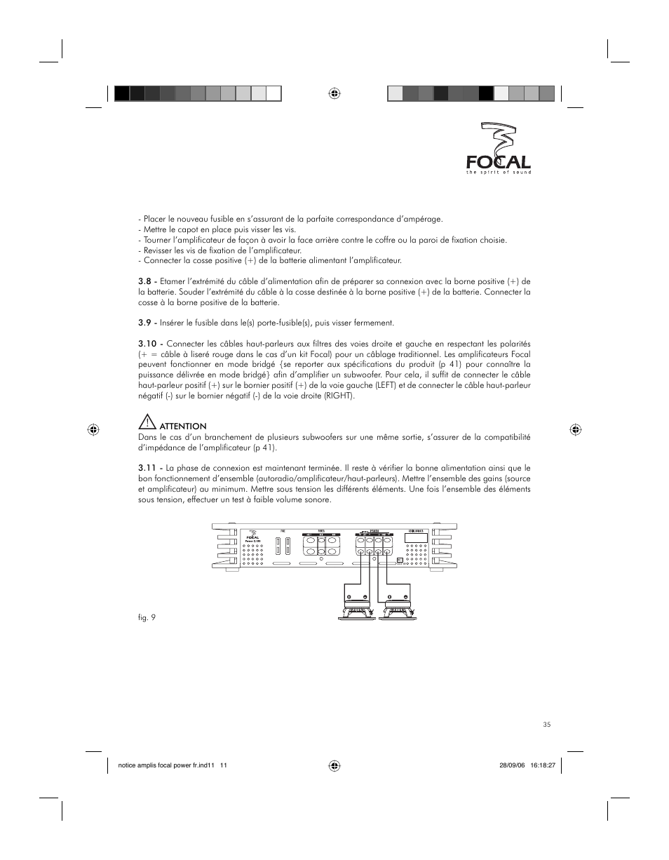 Installation | Focal FP 1.800 User Manual | Page 35 / 52