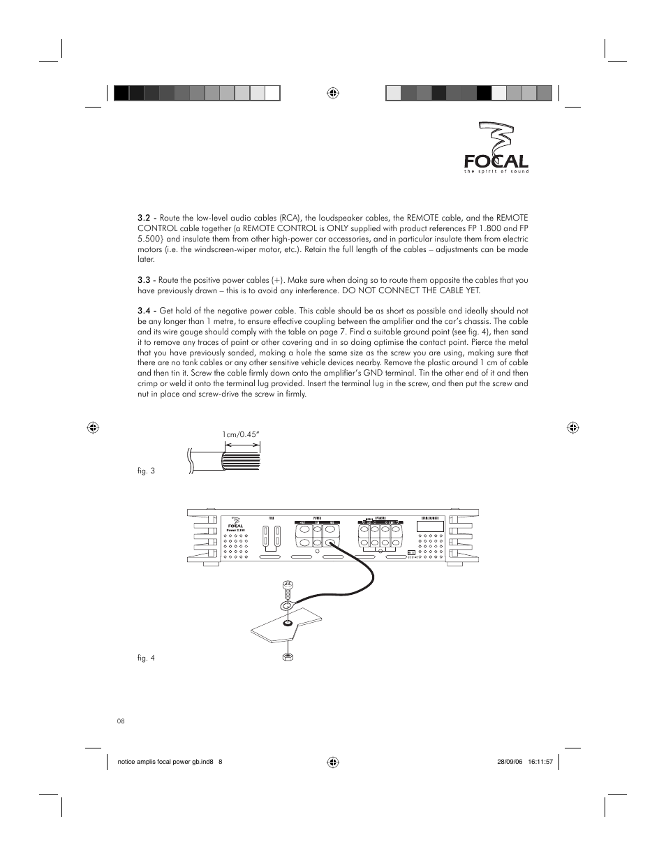 Installation | Focal FP 1.800 User Manual | Page 8 / 52