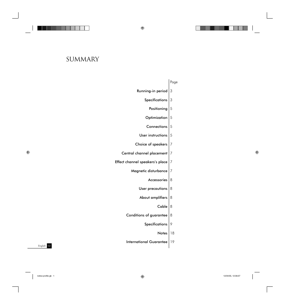 Summary | Focal PROFILE Portable Speaker User Manual | Page 2 / 9