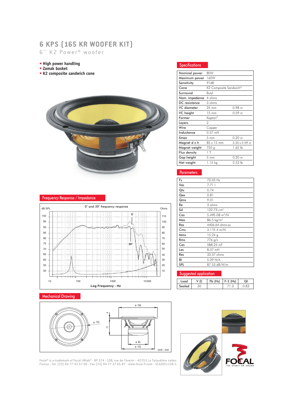 Focal Power 165 KR User Manual | 1 page