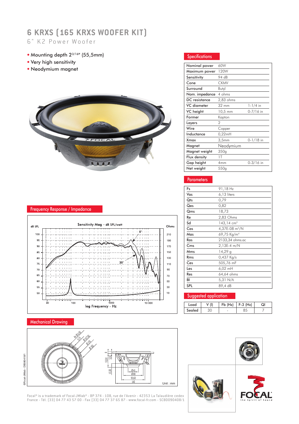 Focal 6 KRXS User Manual | 1 page