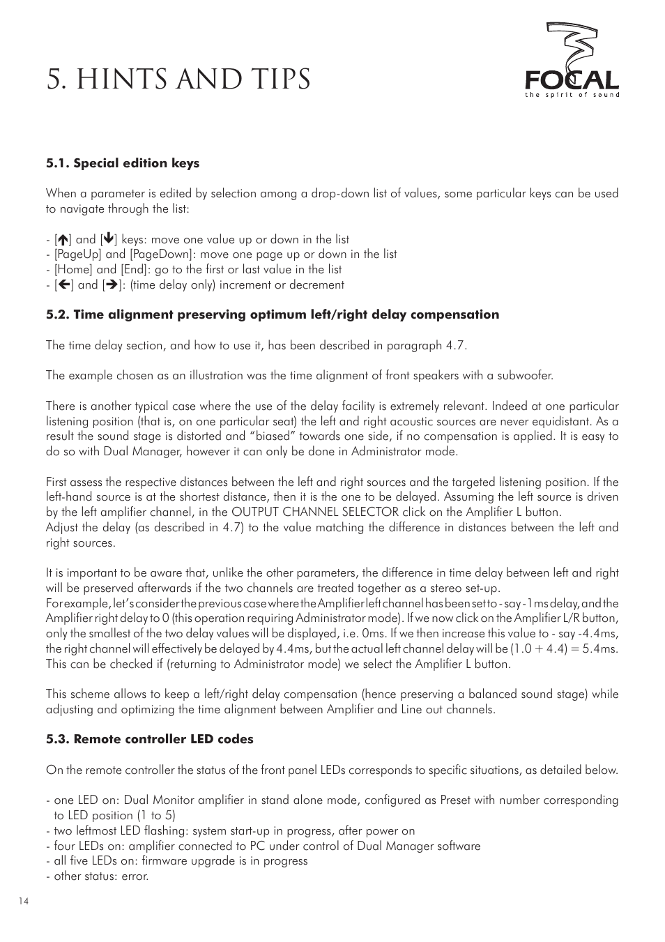 Hints and tips | Focal DUAL MANAGER User Manual | Page 14 / 17